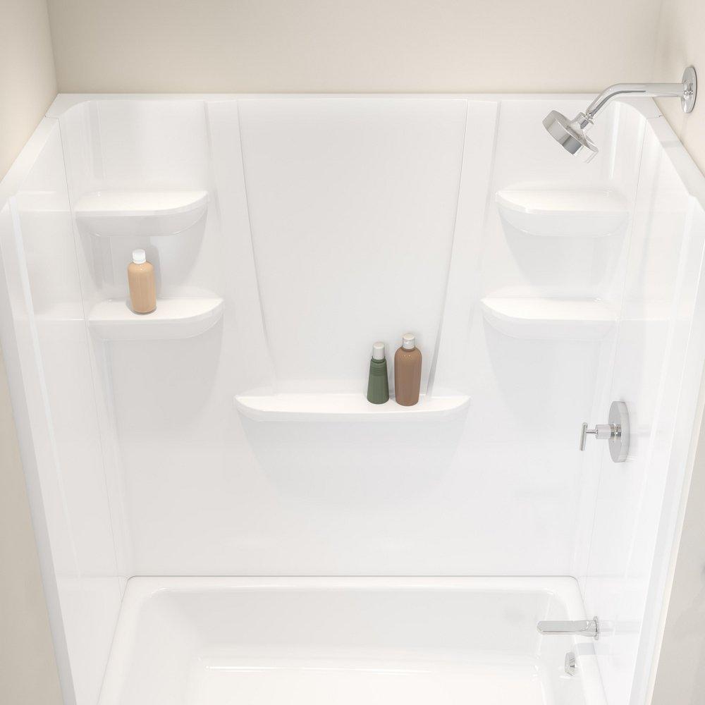 Swan White 24 x 24 x 62 in. Tub & Shower Wall 