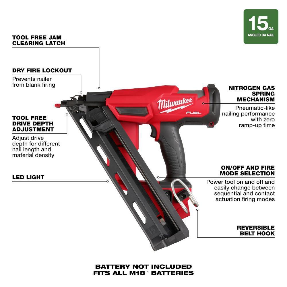 M18 FUEL 15 GAUGE FINISH NAILER 