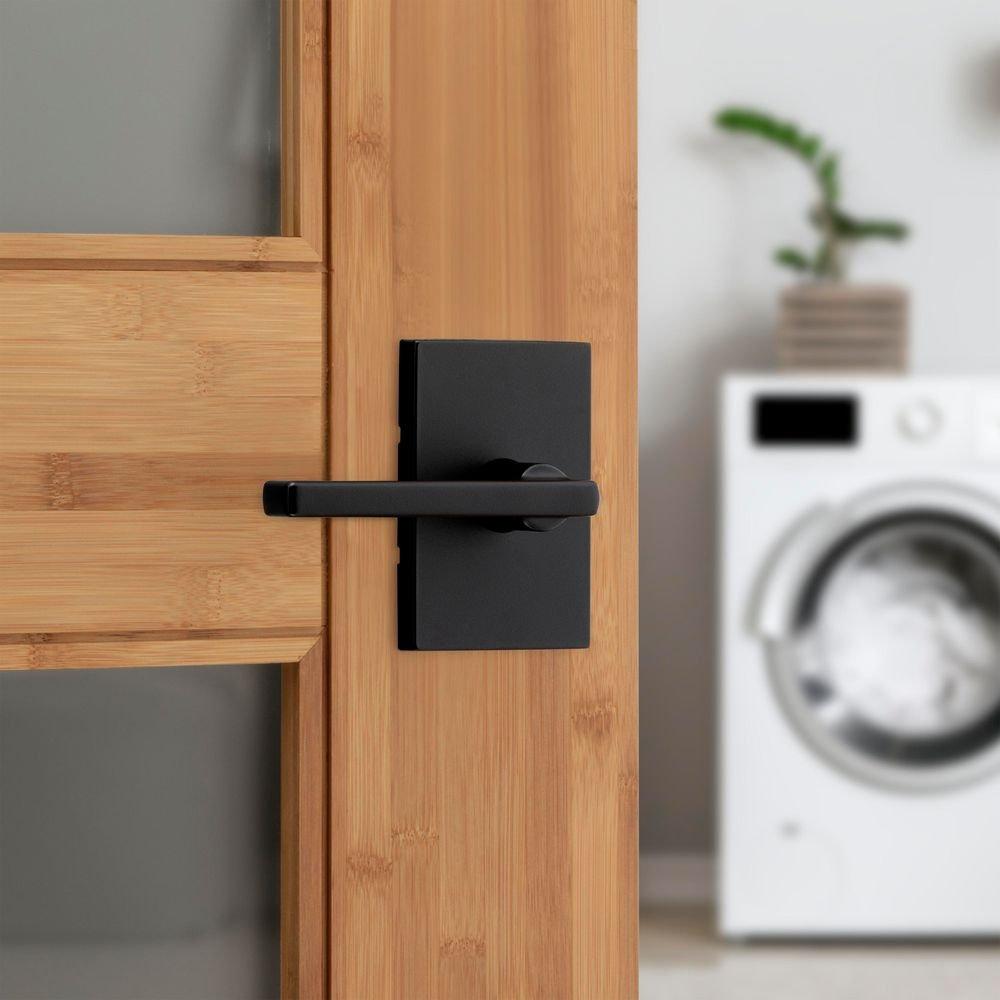 Kwikset Matte Black Passage Lever 