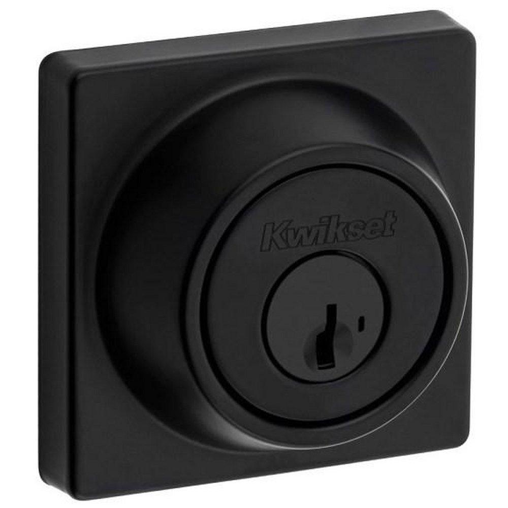 Kwikset Matte Black Deadbolt Lock in Matte Black 