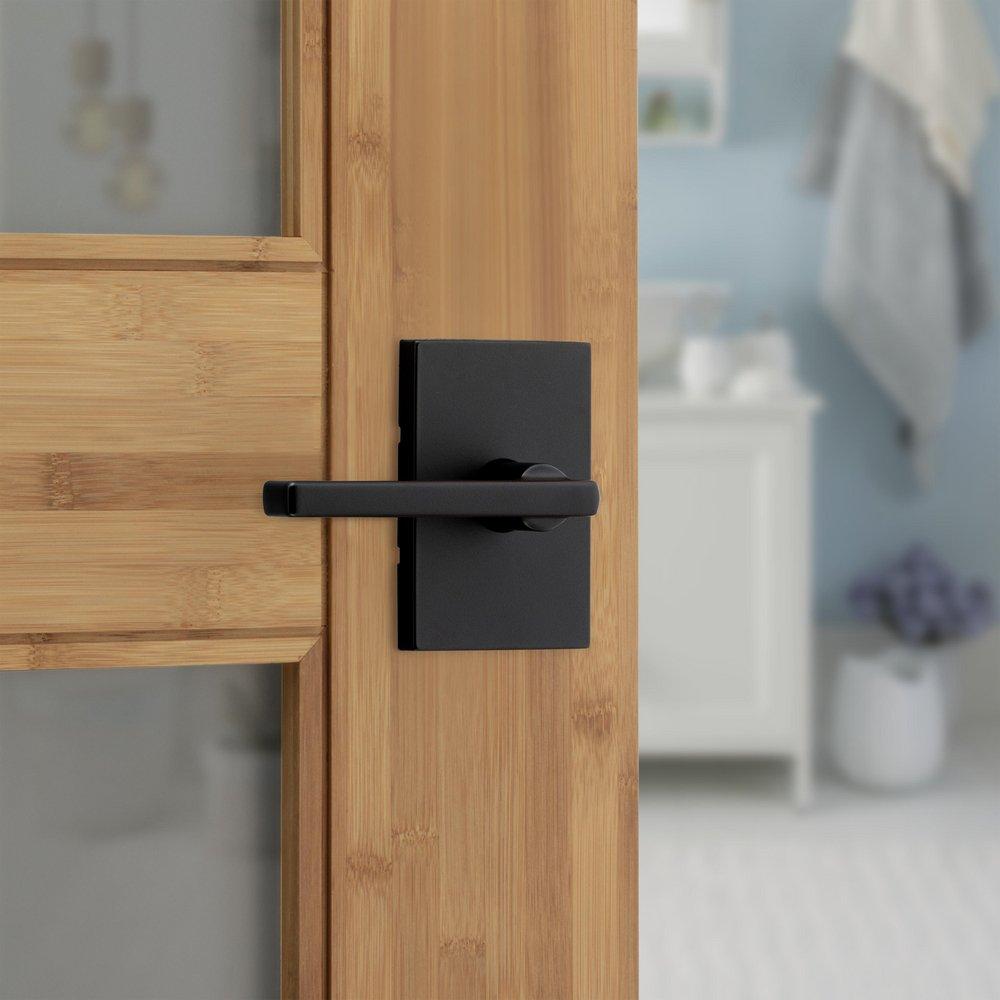Kwikset Matte Black Privacy Lever 