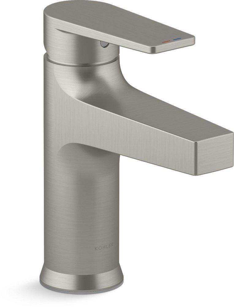 KOHLER Vibrant Brushed Nickel Single Handle Monoblock Bathroom Sink Faucet Lever Handle 