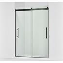 KOHLER Matte Black 81-5/8 x 59-5/8 in. Frameless Sliding Shower Door 