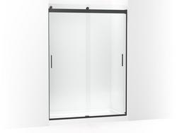 81-5/8 x 59-5/8 in. Frameless Sliding Shower Door in Matte Black