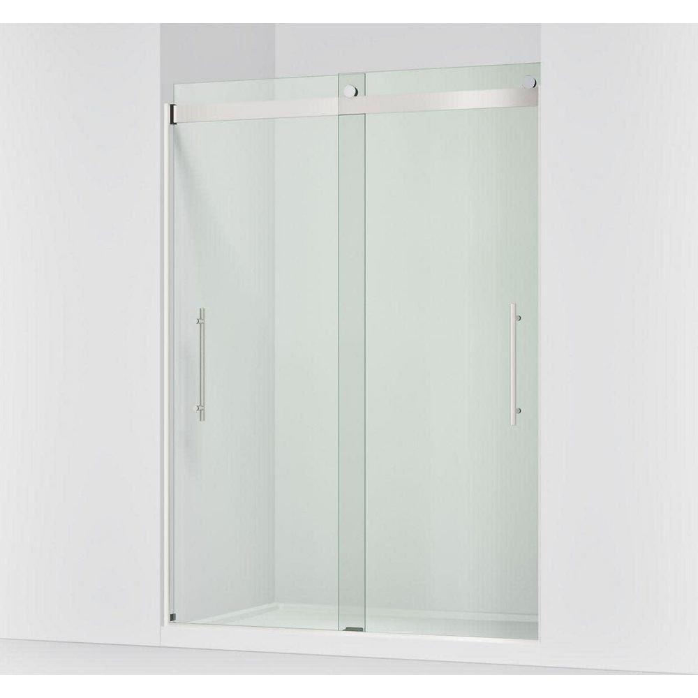 KOHLER Bright Polished Silver 81-5/8 x 59-5/8 in. Frameless Sliding 17 in. Shower Door 