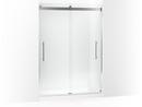 KOHLER Bright Polished Silver 81-5/8 x 59-5/8 in. Frameless Sliding 17 in. Shower Door 