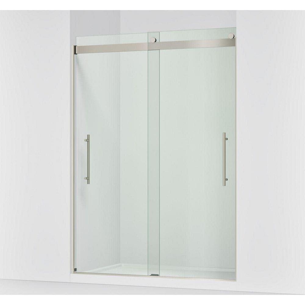 KOHLER Anodized Brushed Nickel 81-5/8 x 59-5/8 in. Frameless Sliding 17 in. Shower Door 