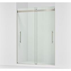 81-5/8 x 59-5/8 in. Frameless Sliding 17 in. Shower Door in Anodized Brushed Nickel