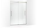 KOHLER Anodized Brushed Nickel 81-5/8 x 59-5/8 in. Frameless Sliding 17 in. Shower Door 
