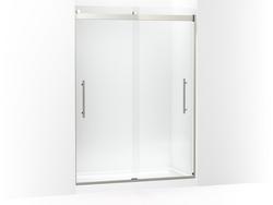 81-5/8 x 59-5/8 in. Frameless Sliding 17 in. Shower Door in Anodized Brushed Nickel