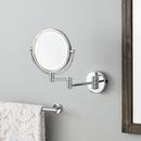 Double-Sided Wall Mount Lighted Makeup Mirror in  Chrome 