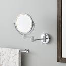 Double-Sided Wall Mount Lighted Makeup Mirror in  Chrome