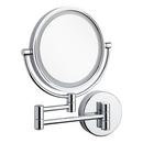 Double-Sided Wall Mount Lighted Makeup Mirror in  Chrome 