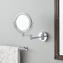 Double-Sided Wall Mount Lighted Makeup Mirror in  Chrome 
