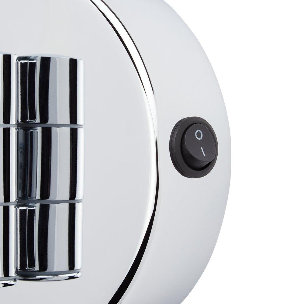 Double-Sided Wall Mount Lighted Makeup Mirror in  Chrome 