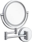 Double-Sided Wall Mount Lighted Makeup Mirror in  Chrome 