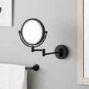 Double-Sided Wall Mount Lighted Makeup Mirror in  Chrome 