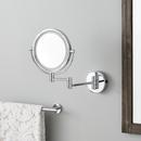 Double-Sided Wall Mount Lighted Makeup Mirror in  Chrome 