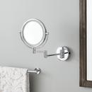 Double-Sided Wall Mount Lighted Makeup Mirror in  Satin Black 