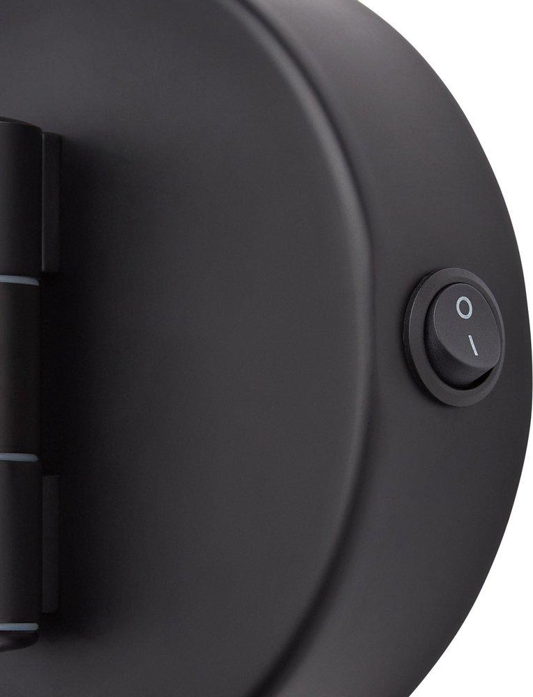 Double-Sided Wall Mount Lighted Makeup Mirror in  Satin Black 