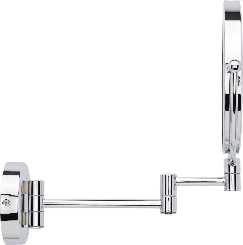 Double-Sided Wall Mount Lighted Makeup Mirror in  Satin Black 