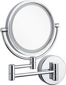 Double-Sided Wall Mount Lighted Makeup Mirror in  Satin Black 