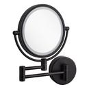 Double-Sided Wall Mount Lighted Makeup Mirror in  Satin Black 