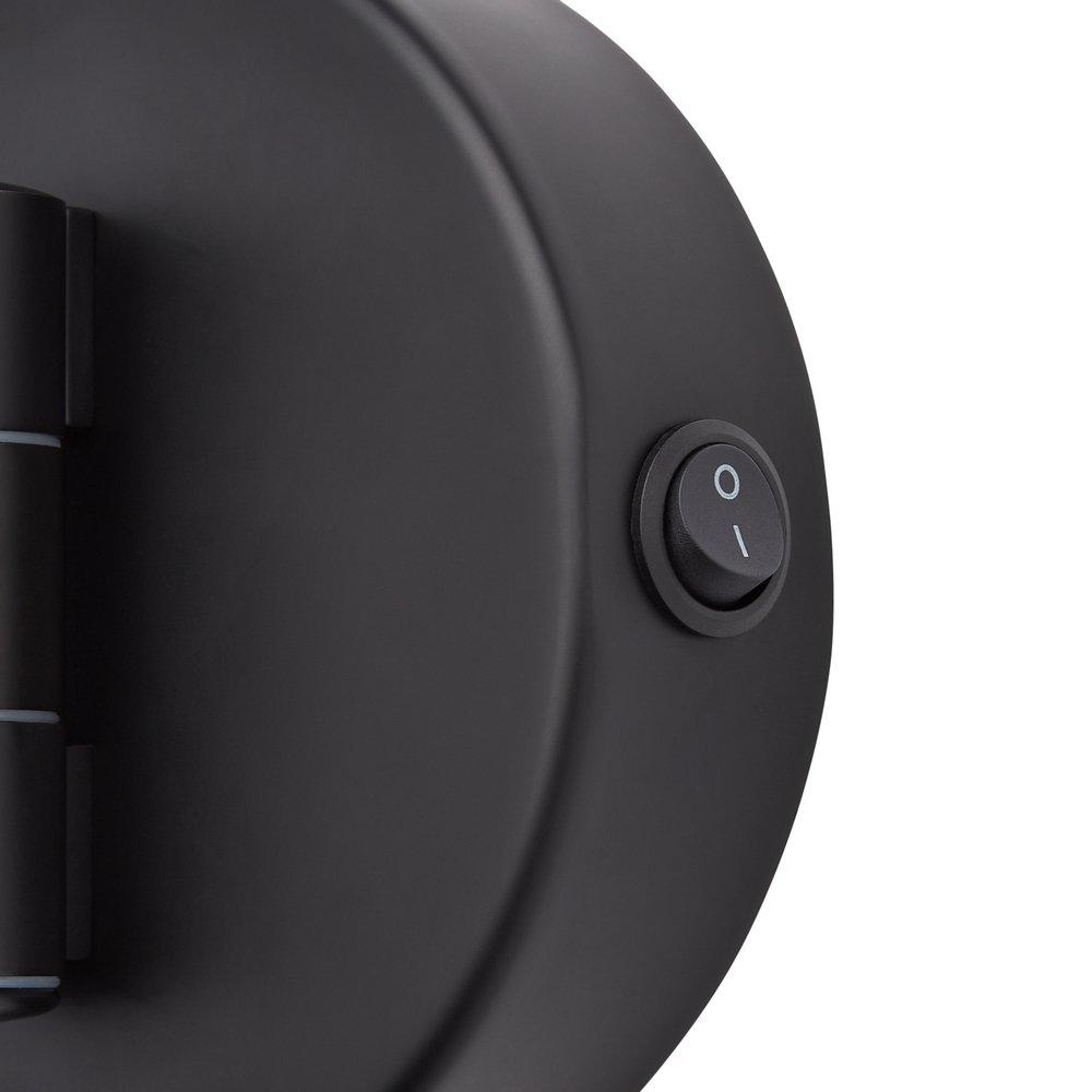 Double-Sided Wall Mount Lighted Makeup Mirror in  Satin Black 