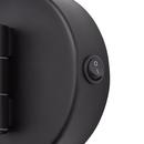 Double-Sided Wall Mount Lighted Makeup Mirror in  Satin Black 