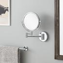 MAGNIFYING DOUBLE-SIDED WALL-MOUNT MAKEUP MIRROR - CHROME 