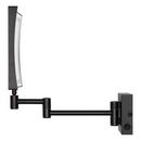 MAGNIFYING DOUBLE-SIDED WALL-MOUNT LIGHTED MAKEUP MIRROR- SATIN BLACK 