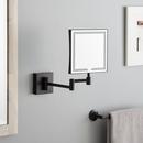 Double-Sided Wall Mount Lighted Makeup Mirror in  Satin Black 