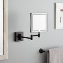 Double-Sided Wall Mount Lighted Makeup Mirror in  Satin Black 
