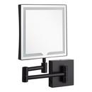 Double-Sided Wall Mount Lighted Makeup Mirror in  Satin Black 