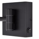 Double-Sided Wall Mount Lighted Makeup Mirror in  Satin Black 