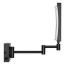 Double-Sided Wall Mount Lighted Makeup Mirror in  Satin Black 