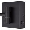 Double-Sided Wall Mount Lighted Makeup Mirror in  Satin Black 