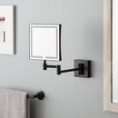 Double-Sided Wall Mount Lighted Makeup Mirror in  Satin Black 