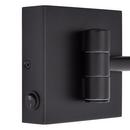 Double-Sided Wall Mount Lighted Makeup Mirror in  Satin Black 