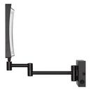 Double-Sided Wall Mount Lighted Makeup Mirror in  Satin Black 