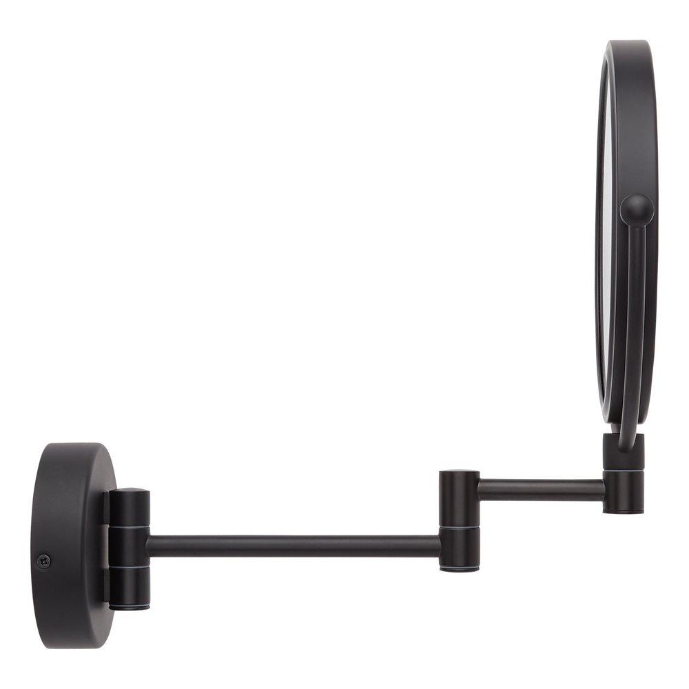 Double-Sided Wall Mount Lighted Makeup Mirror in  Satin Black 