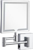 Double-Sided Wall Mount Lighted Makeup Mirror in  Chrome 