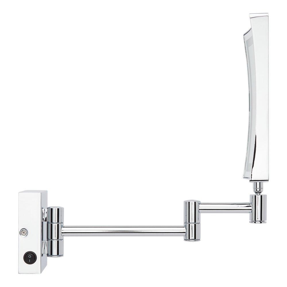 Double-Sided Wall Mount Lighted Makeup Mirror in  Chrome 