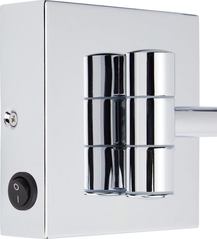 Double-Sided Wall Mount Lighted Makeup Mirror in  Chrome 