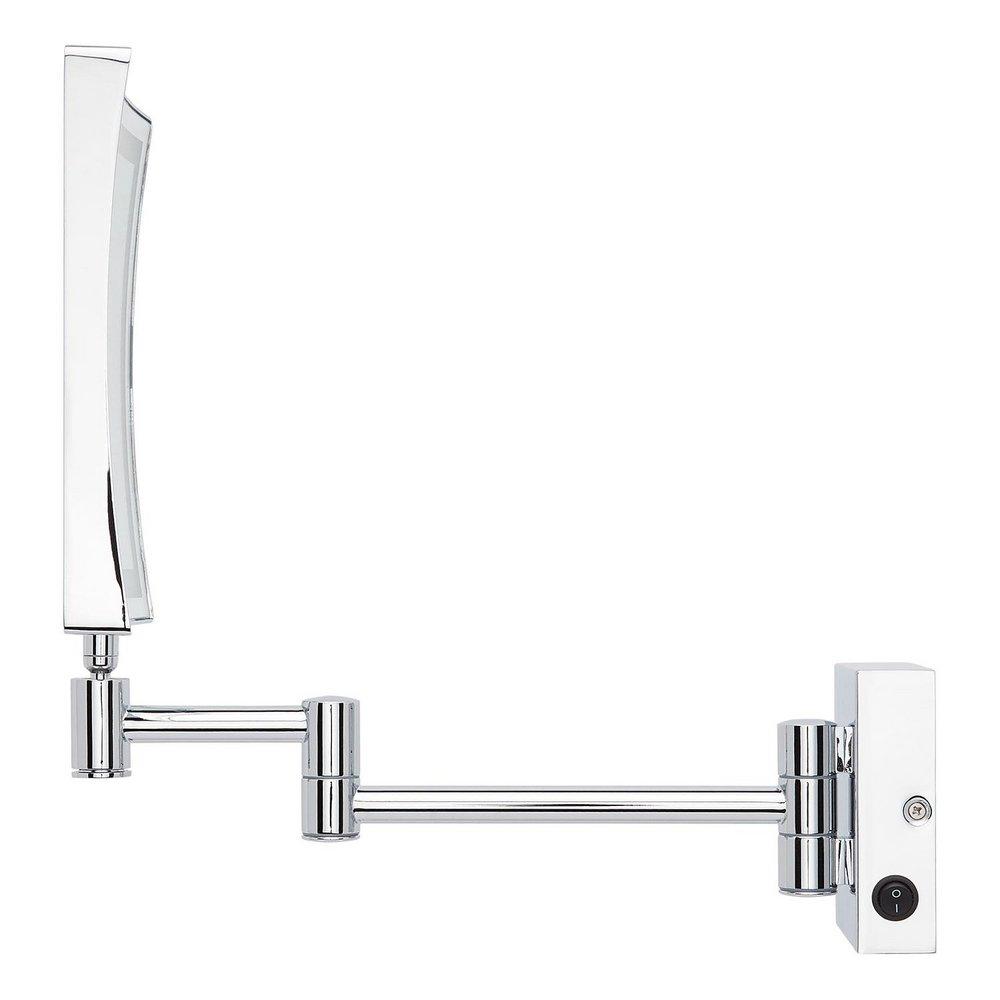 Double-Sided Wall Mount Lighted Makeup Mirror in  Chrome 