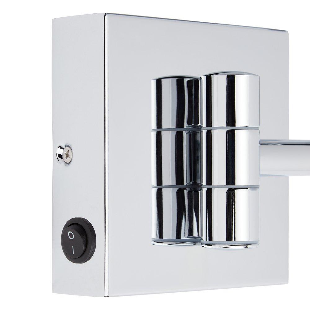 Double-Sided Wall Mount Lighted Makeup Mirror in  Chrome 