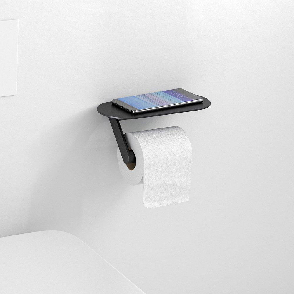 Hansgrohe Matte Black Wall Mount Toilet Tissue Holder 