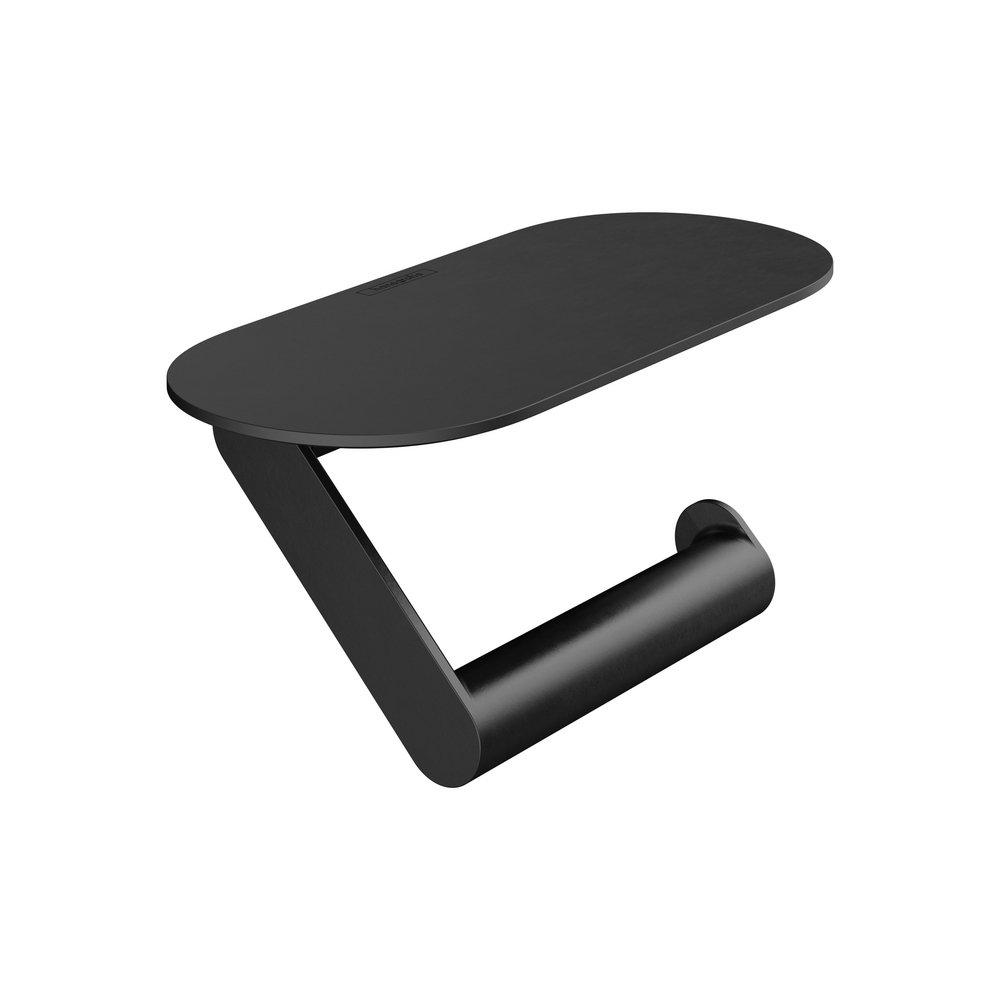 Hansgrohe Matte Black Wall Mount Toilet Tissue Holder 