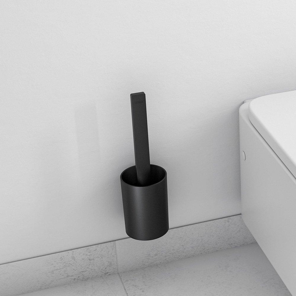 WALLSTORIS TOILET BRUSH HOLDER IN MATTE BLACK 