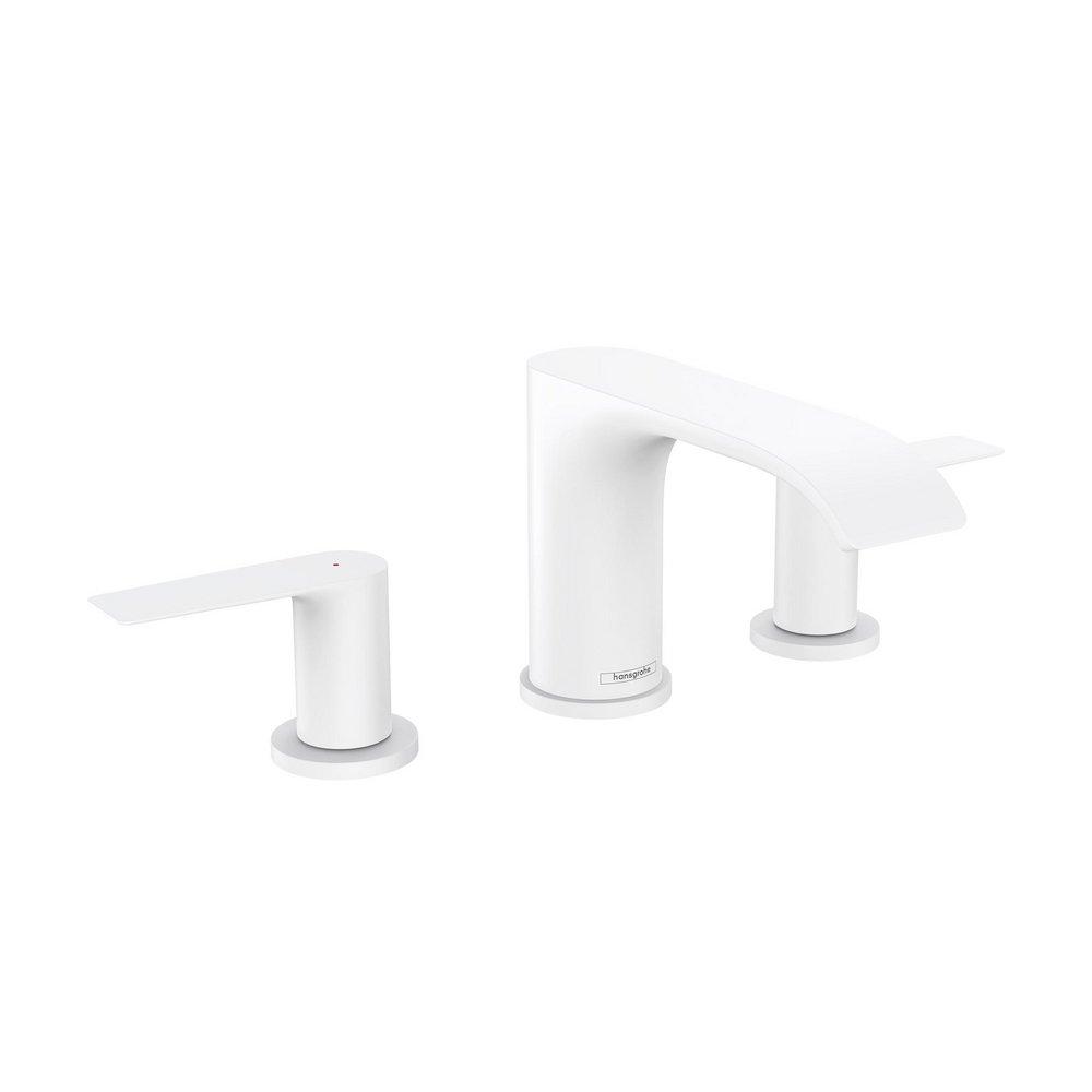Hansgrohe Matte White Two Handle Widespread Bathroom Sink Faucet 